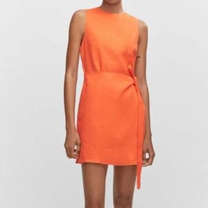 Mango Linen Sleeveless Dress